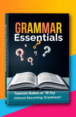 A visually captivating ebook cover design for 'Grammar Essentials' tailored for English learners