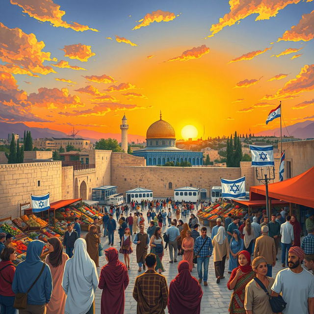 A thought-provoking and detailed illustration of Israel from the perspective of an Arab individual