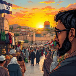 A thought-provoking and detailed illustration of Israel from the perspective of an Arab individual