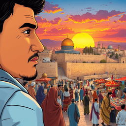 A thought-provoking and detailed illustration of Israel from the perspective of an Arab individual