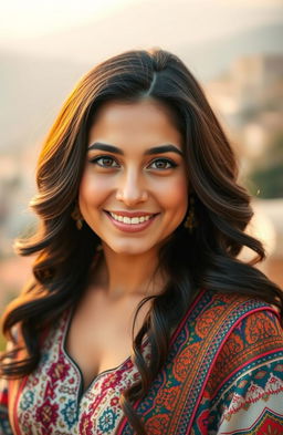 A portrait of a beautiful individual representing a blend of Arab and Jewish heritage