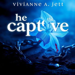 A book cover for a fantasy novel titled "the captive" styled in all lowercase, with the author's name "vivianne a