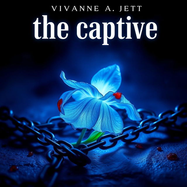 A book cover for a fantasy novel titled "the captive" styled in all lowercase, with the author's name "vivianne a