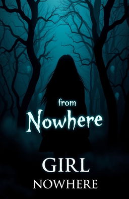 A mysterious and chilling book cover for a horror mystery titled 'Girl from Nowhere'
