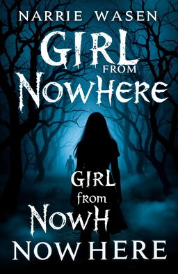 A mysterious and chilling book cover for a horror mystery titled 'Girl from Nowhere'