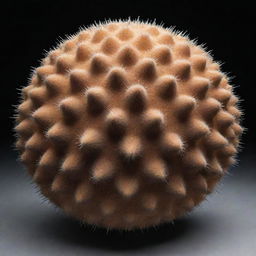 A spherical spaceship resembling a sea urchin.