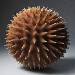 A spherical spaceship resembling a sea urchin.