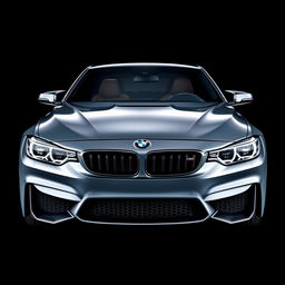 A sleek and modern BMW M4 positioned against a striking black background