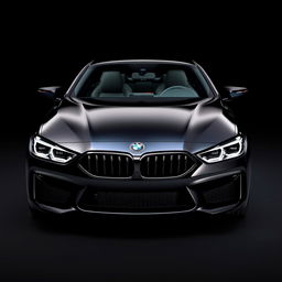 A sleek and modern BMW M4 positioned against a striking black background