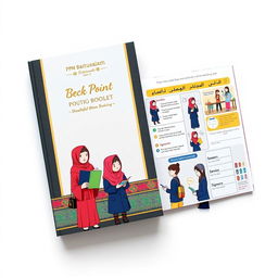 A beautifully designed point addition booklet tailored for students (santri) at the PPM Baitussalam Islamic boarding school, featuring modern pondok (boarding school) attire
