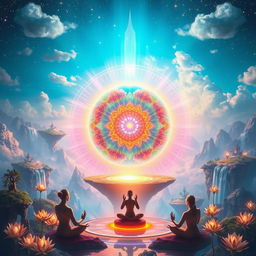 A surreal and mystical scene depicting the concept of manifestation
