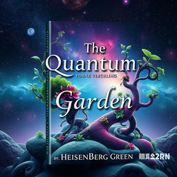 A book cover design for 'The Quantum Garden' by Dr