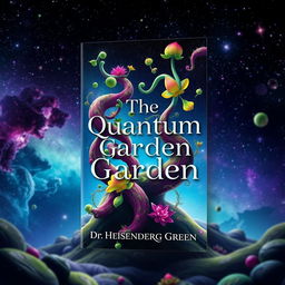 A book cover design for 'The Quantum Garden' by Dr