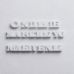 An image of distinct, professionally styled letters spelling out 'Online Marketing Agency', suitable for use as part of a brand's visual identity