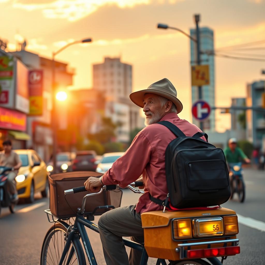 A heartwarming short story capturing the life of an elderly pedicab driver who embodies gratitude and joy despite his challenging circumstances