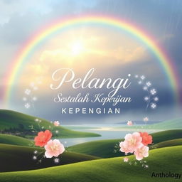 A book cover design for an anthology titled 'Pelangi Setelah Kepergian'