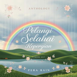 A book cover design for an anthology titled 'Pelangi Setelah Kepergian'