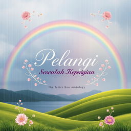 A book cover design for an anthology titled 'Pelangi Setelah Kepergian'