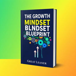 An eye-catching book cover for 'The Growth Mindset Blueprint' written by Great Learner