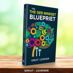 An eye-catching book cover for 'The Growth Mindset Blueprint' written by Great Learner