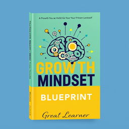 A book cover design for "The Growth Mindset Blueprint" by Great Learner