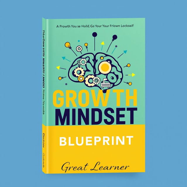 A book cover design for "The Growth Mindset Blueprint" by Great Learner