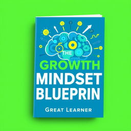 A book cover design for "The Growth Mindset Blueprint" by Great Learner