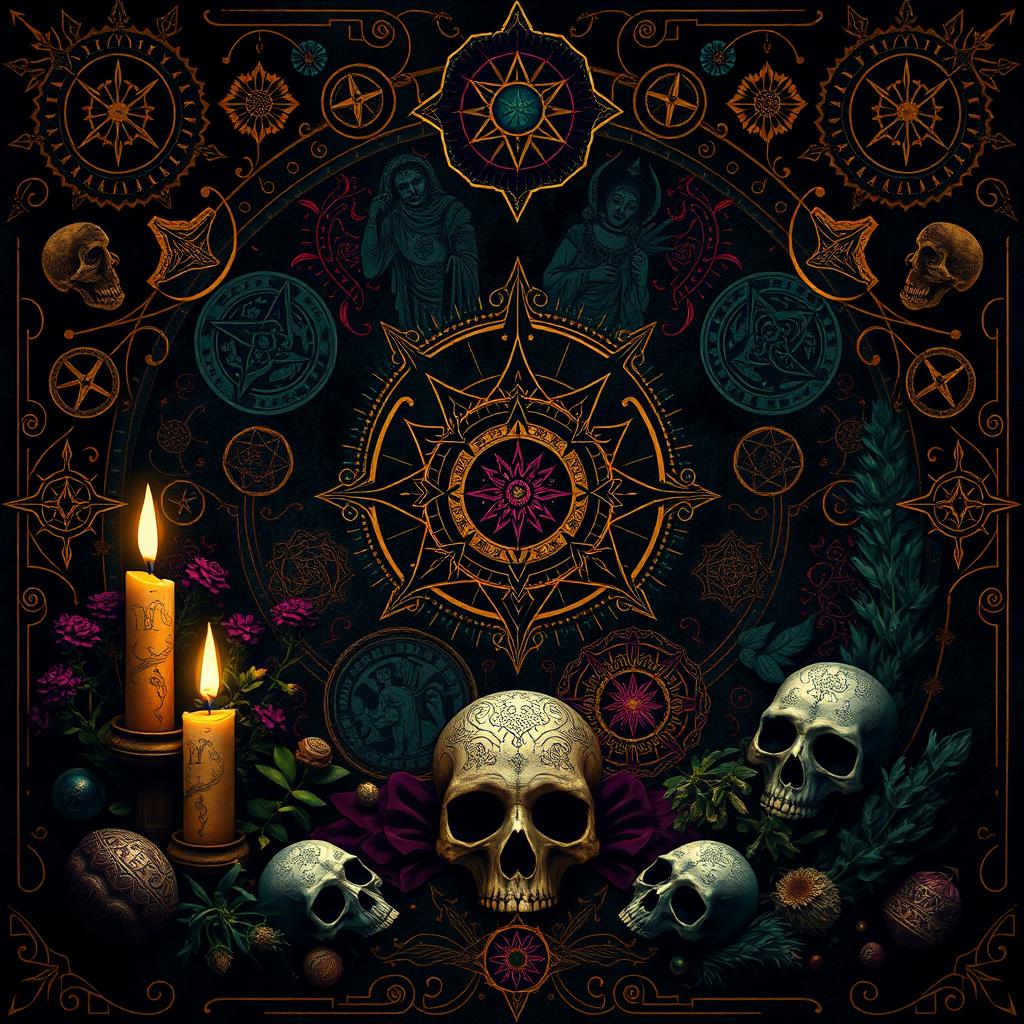 A captivating cover image featuring a spiritual voodoo ancient theme without any text