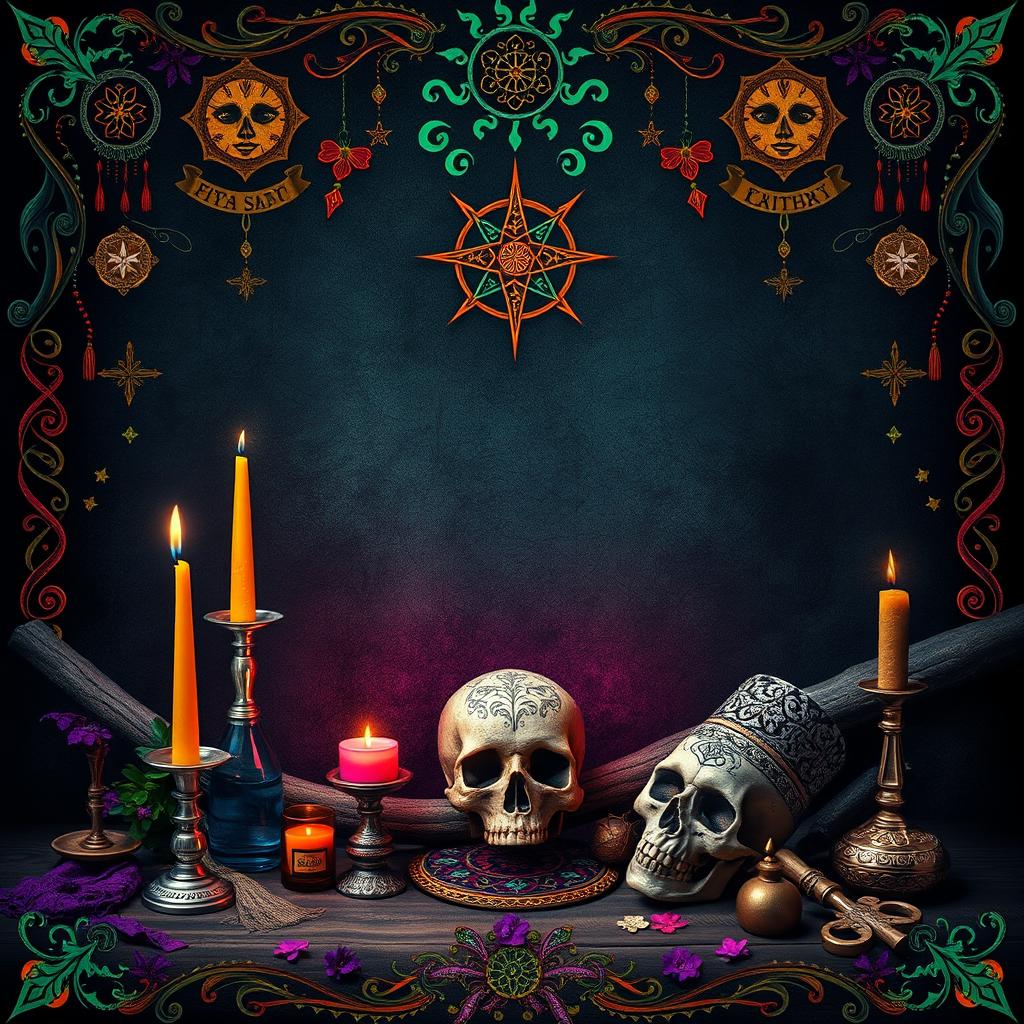 A captivating cover image featuring a voodoo ancient theme without any text