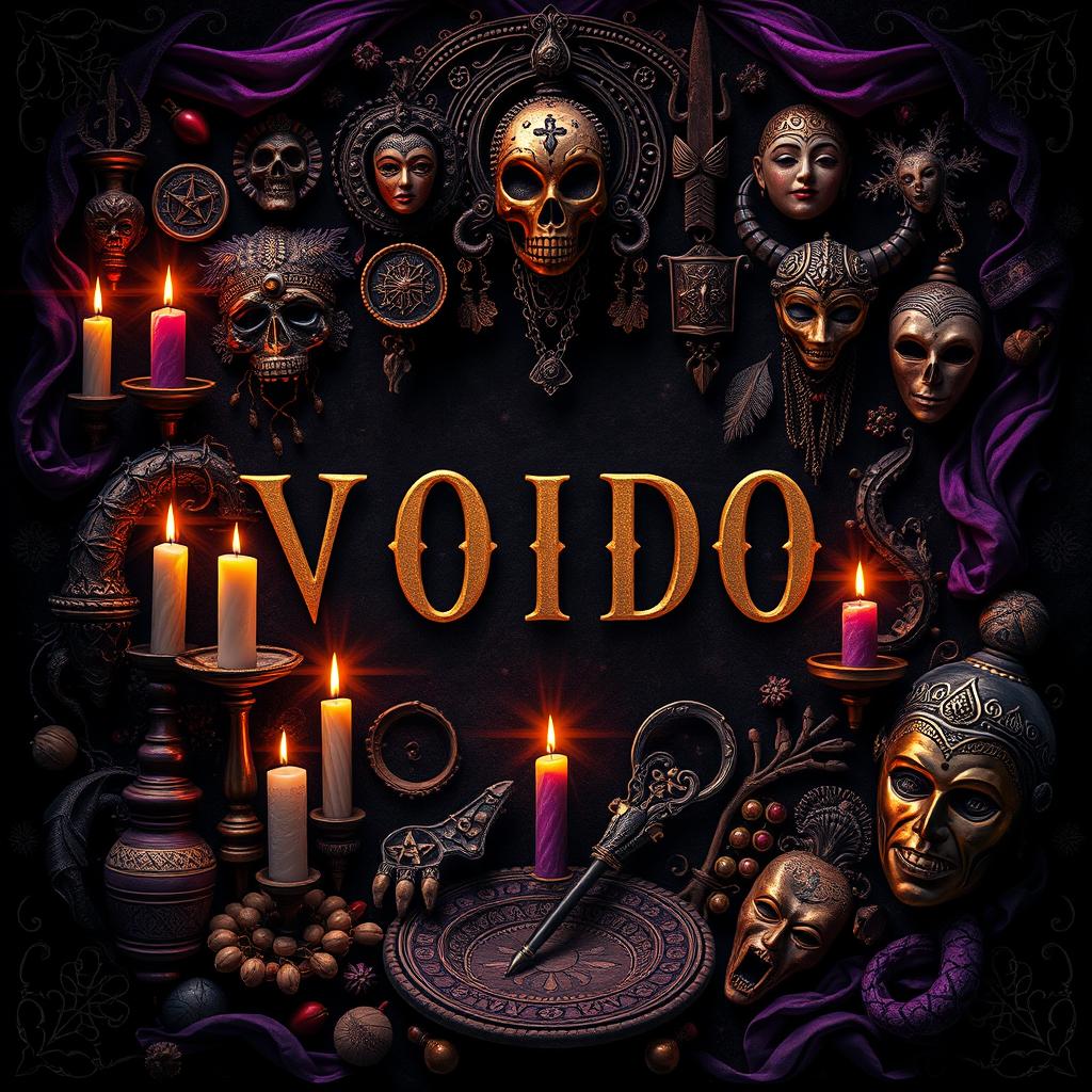 An enchanting cover image designed in an ancient voodoo theme