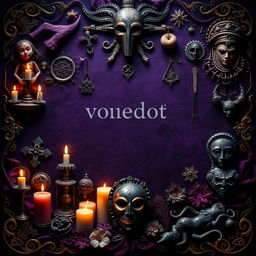 An enchanting cover image designed in an ancient voodoo theme