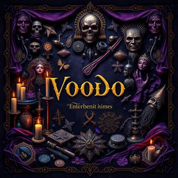 An enchanting cover image designed in an ancient voodoo theme