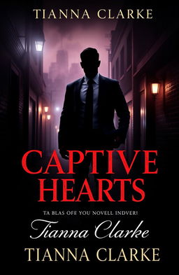 A captivating book cover design for a novel titled 'Captive Hearts' by Tianna Clarke