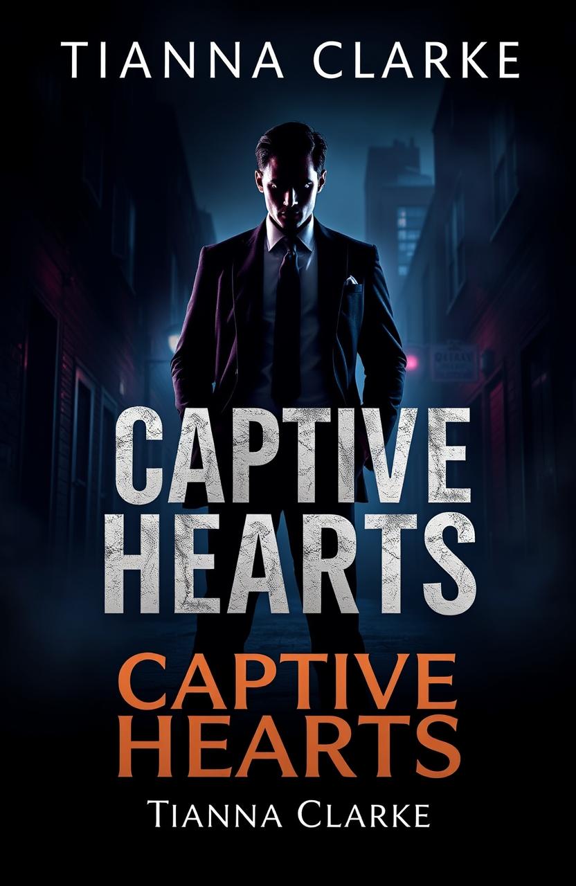 A captivating book cover design for a novel titled 'Captive Hearts' by Tianna Clarke