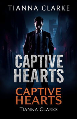 A captivating book cover design for a novel titled 'Captive Hearts' by Tianna Clarke