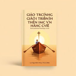 A book cover design for a pastoral theology course titled "GIÁO TRÌNH THẦN HỌC MỤC VỤ" by Lm