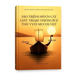 A beautifully designed book cover for a pastoral theology course titled "GIÁO TRÌNH THẦN HỌC MỤC VỤ" by Lm