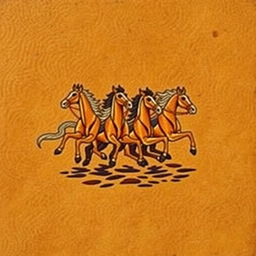 An emblem for a civilization inspired by the Mongols or Huns, representing their nomadic and raiding culture