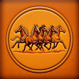 An emblem for a civilization inspired by the Mongols or Huns, representing their nomadic and raiding culture