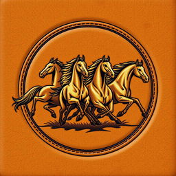 An emblem for a civilization inspired by the Mongols or Huns, representing their nomadic and raiding culture