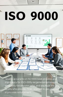 An informative visual representation of ISO 9000 standards in a corporate environment