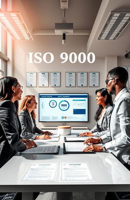 An informative visual representation of ISO 9000 standards in a corporate environment