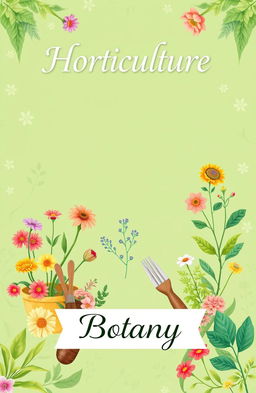 A beautifully designed cover page focusing on the theme of horticulture and botany