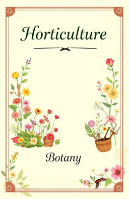A beautifully designed cover page focusing on the theme of horticulture and botany