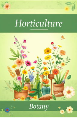 A beautifully designed cover page focusing on the theme of horticulture and botany