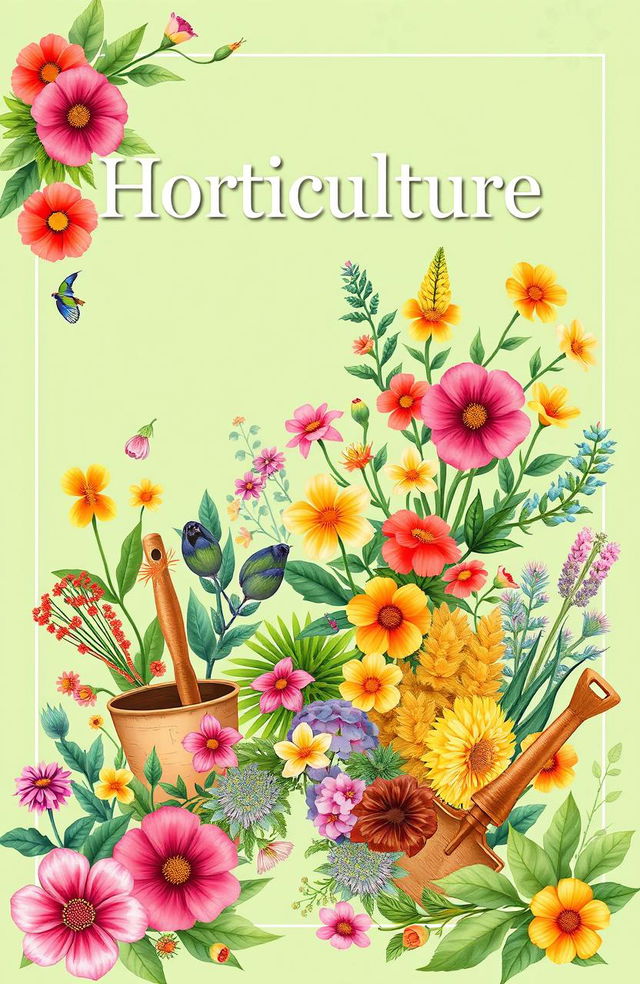 A beautifully designed cover page focusing on the theme of horticulture and botany