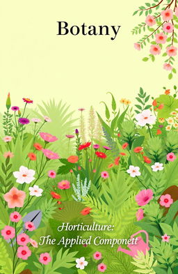 A visually appealing cover page design featuring the title 'Botany' prominently at the top