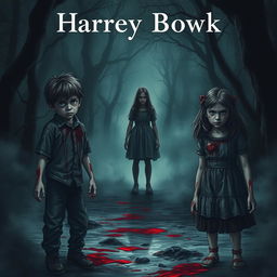 An intense horror book cover featuring a chilling scene set in a dark, secluded area