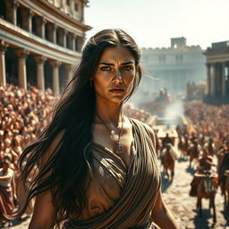 A beautiful yet troubled female character set in ancient Rome during the Circus Maximus chariot races
