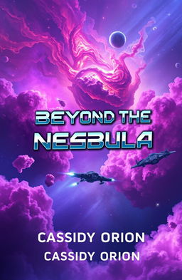 A stunning book cover for 'Beyond the Nebula' by Cassidy Orion, featuring a vibrant and colorful depiction of a nebula in deep space